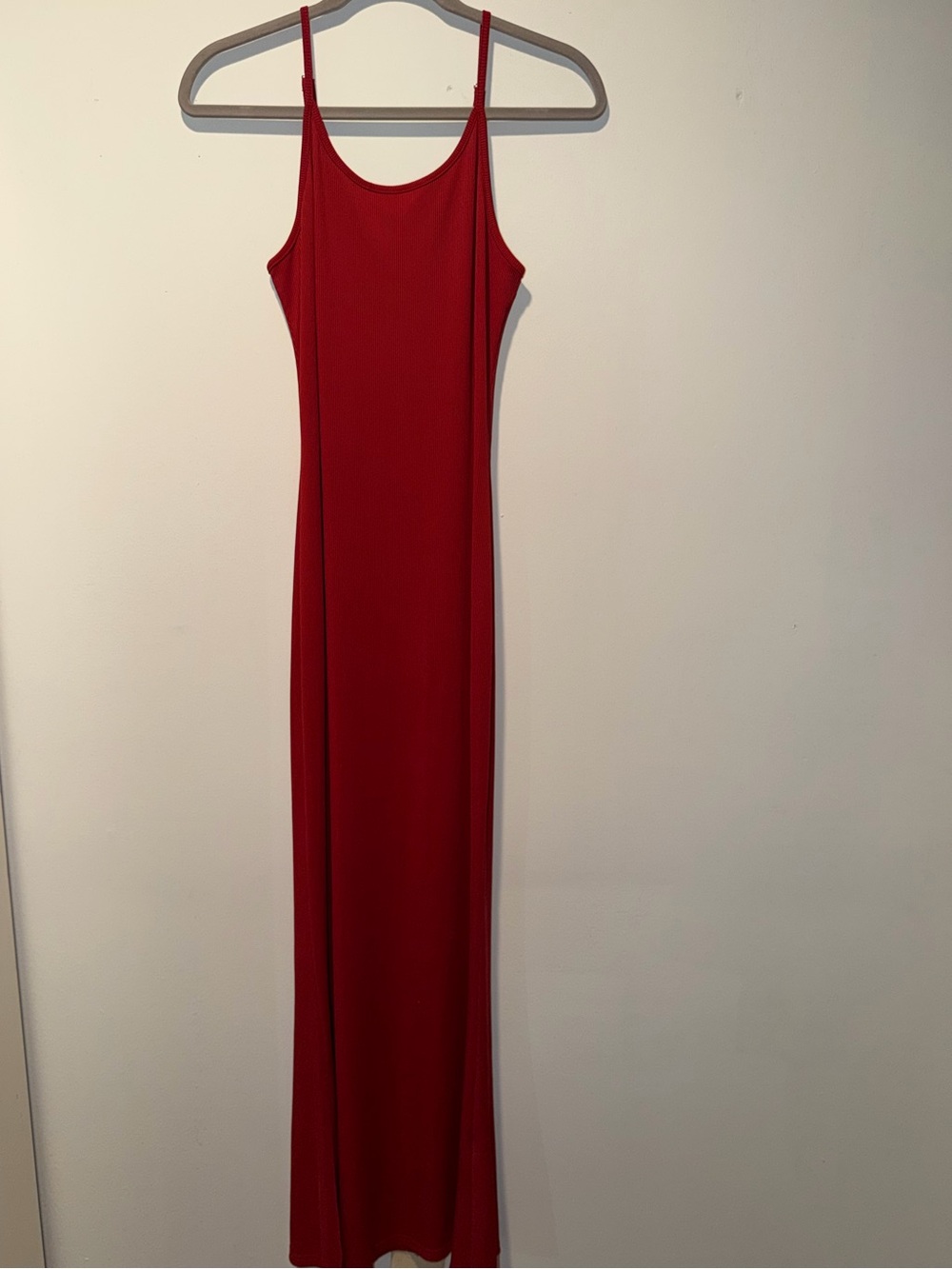SHEIN Red Slim Slip Maxi Dress